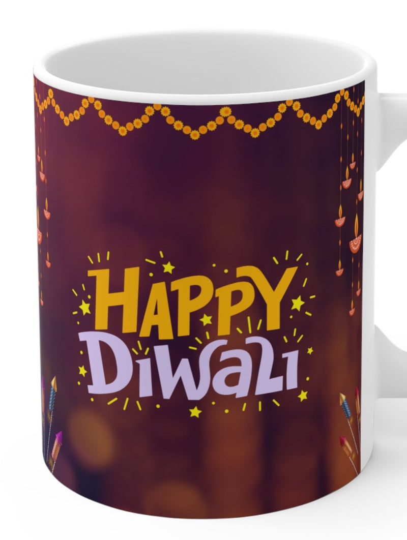 Mug - Happy Diwali Celebration Ceramic Mugs (11oz":"15oz":"20oz)