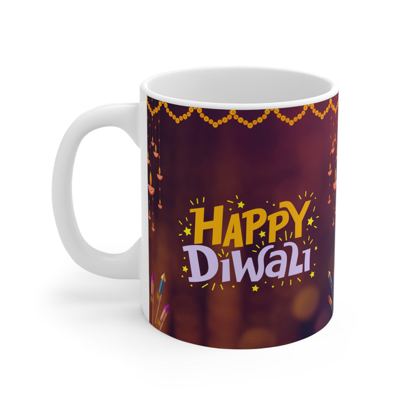 Mug - Happy Diwali Celebration Ceramic Mugs (11oz":"15oz":"20oz)