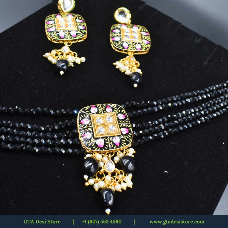 Indian Jewelry Set For Women Indian Bollywood Traditional Wedding Choker Necklace Earrings Jewelry Set