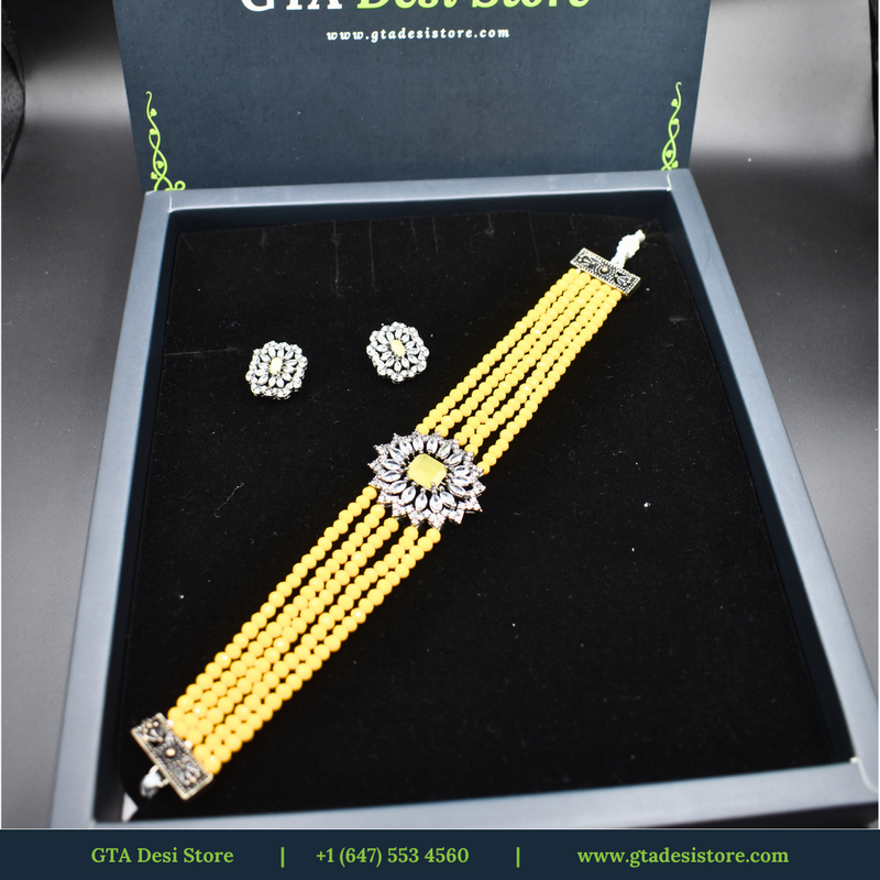 American Diamond Earrings Jewellery Set