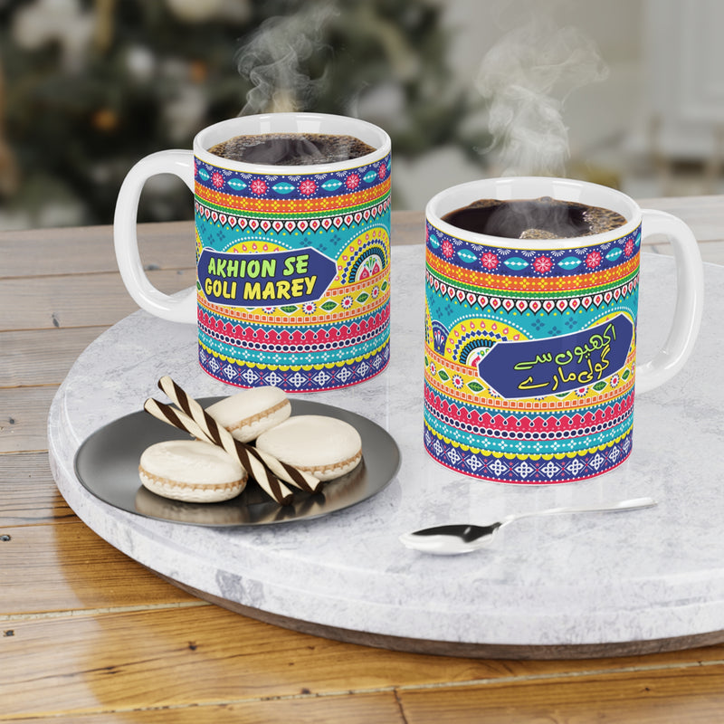 Mug - AKHION SE GOLI MAREY Bollywood Quote Ceramic Mug