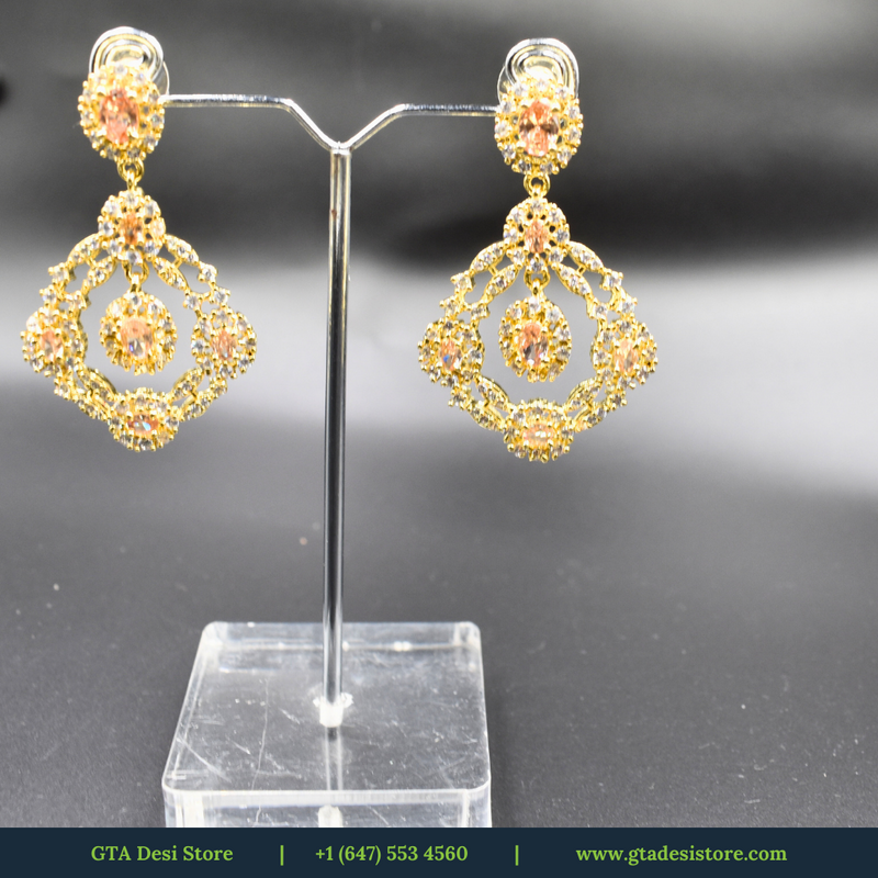 American Diamond  Fashion Jewellery Traditional Earrings