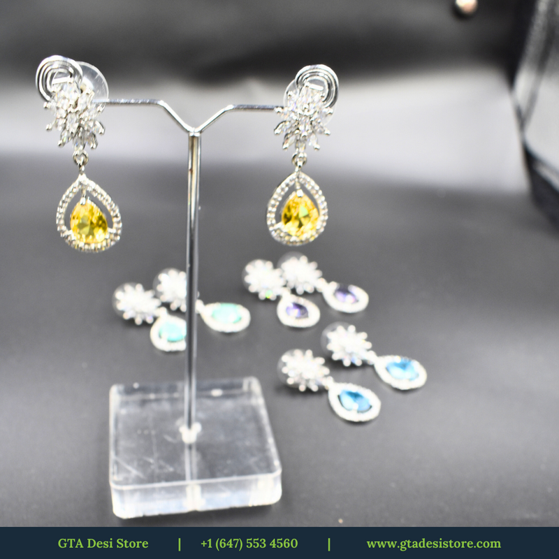 American Diamond  Fashion Jewellery Traditional Earrings