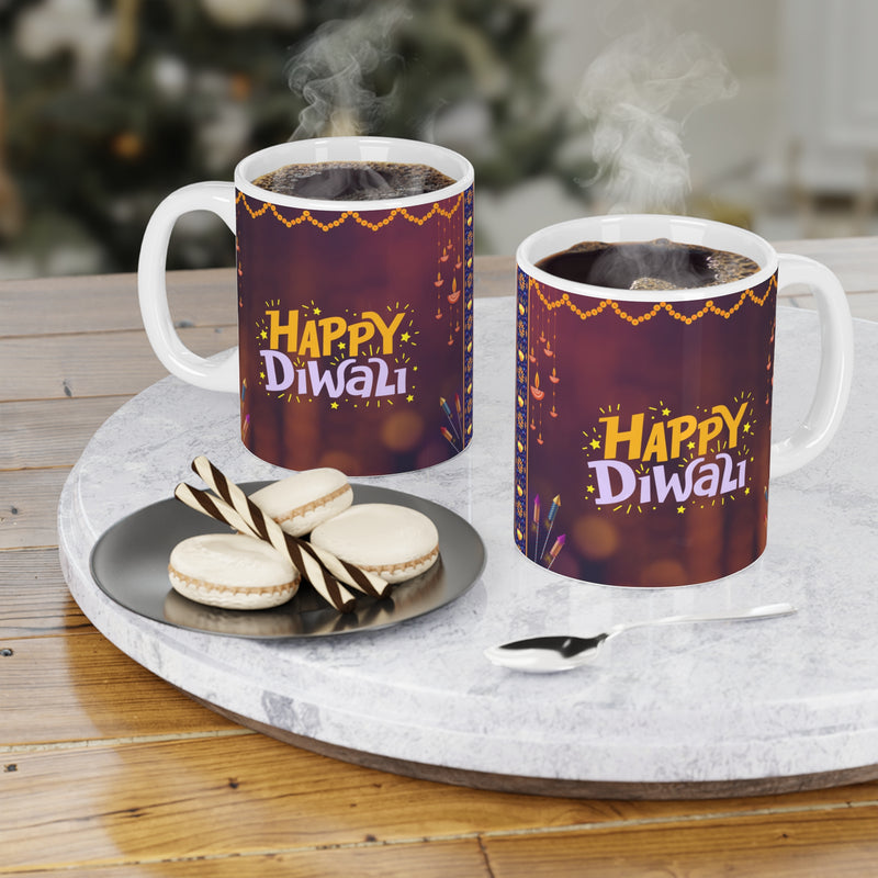 Mug - Happy Diwali Celebration Ceramic Mugs (11oz":"15oz":"20oz)