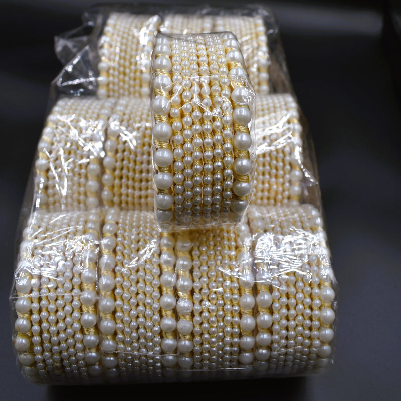Elegant Look White Pearl Stone Bangles For Girls & Woman   Size 2.6,2.8 ; GTA Desi Store