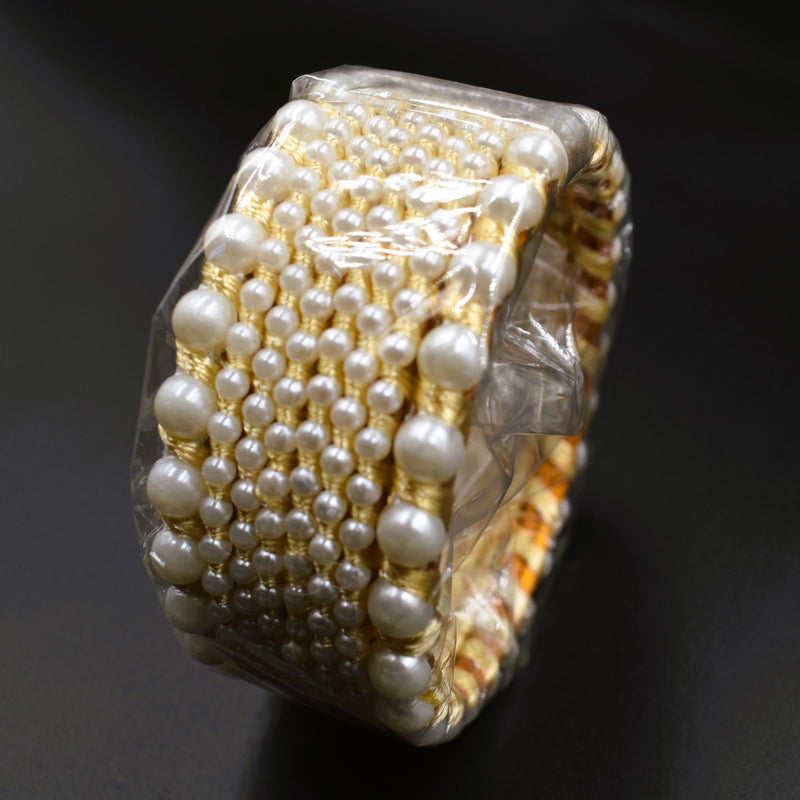 Elegant Look White Pearl Stone Bangles For Girls & Woman   Size 2.6,2.8 ; GTA Desi Store