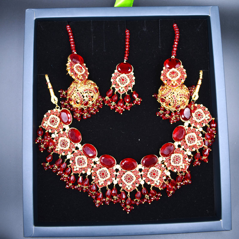 Indian Jewelry Set For Women Indian Bollywood Traditional Wedding Choker Necklace Earrings Jewelry Set