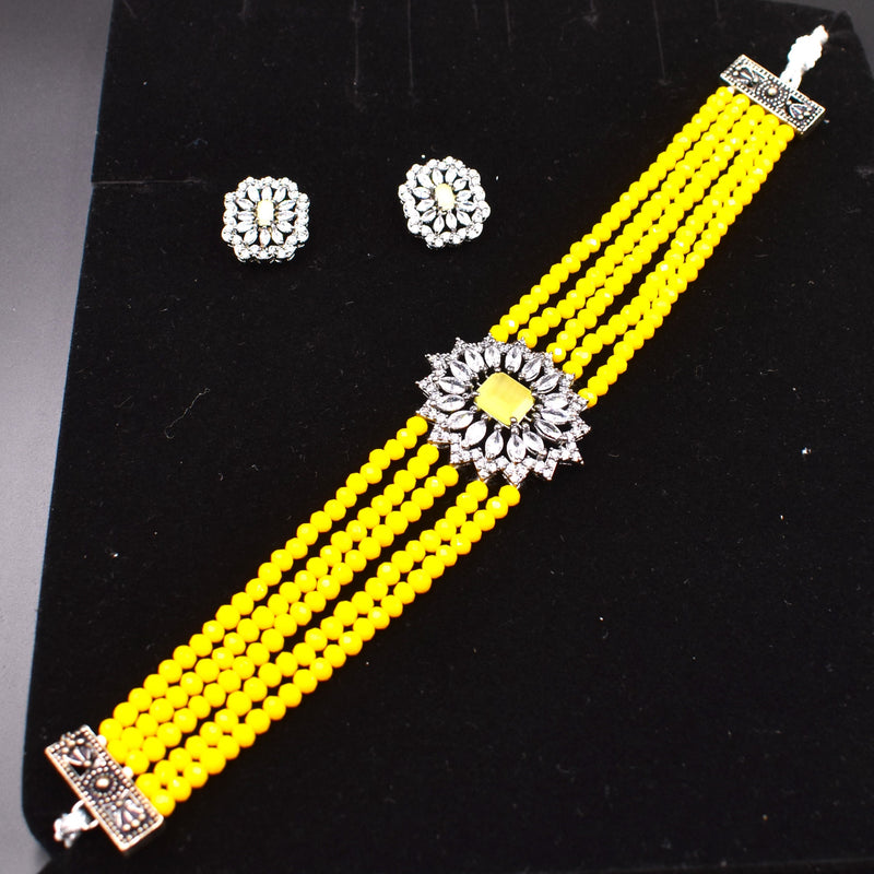 Choker Necklace Set with Earrings