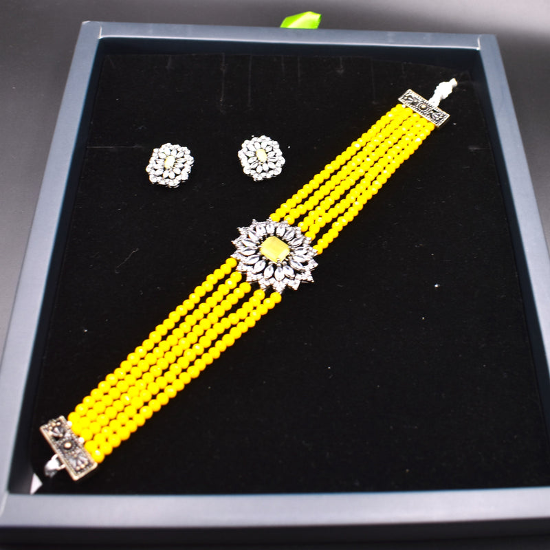 American Diamond Earrings Jewellery Set