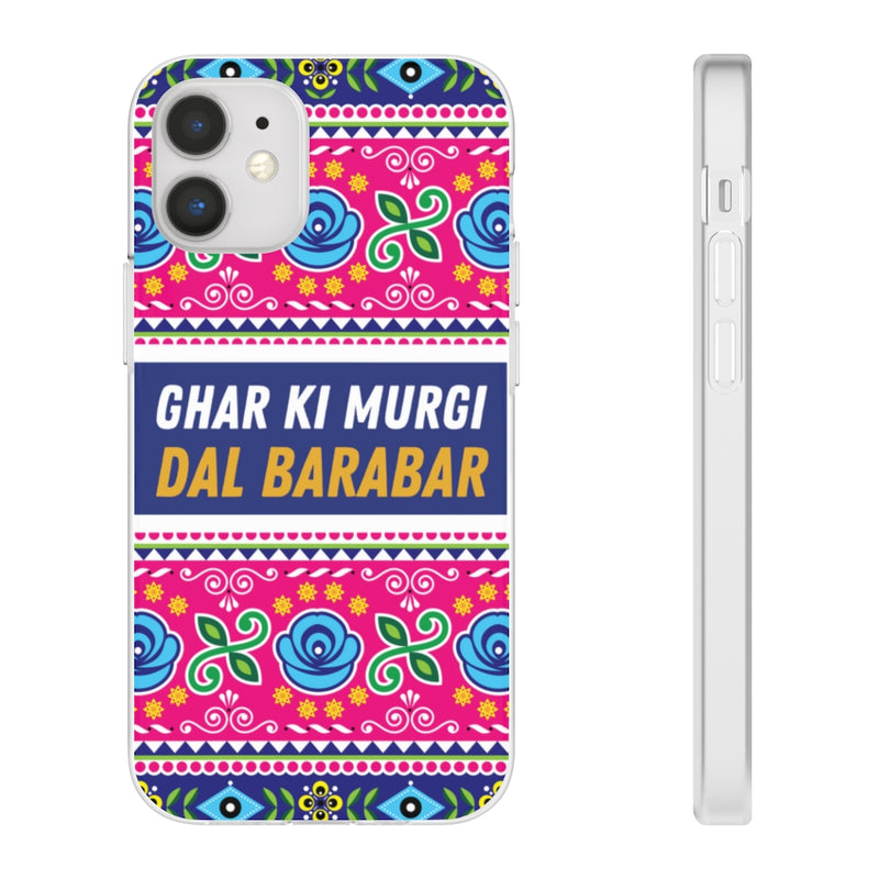 Ghar Ki Murgi Dal Barabar Flexi Cases - iPhone 12 Mini with gift packaging - Phone Case by GTA Desi Store
