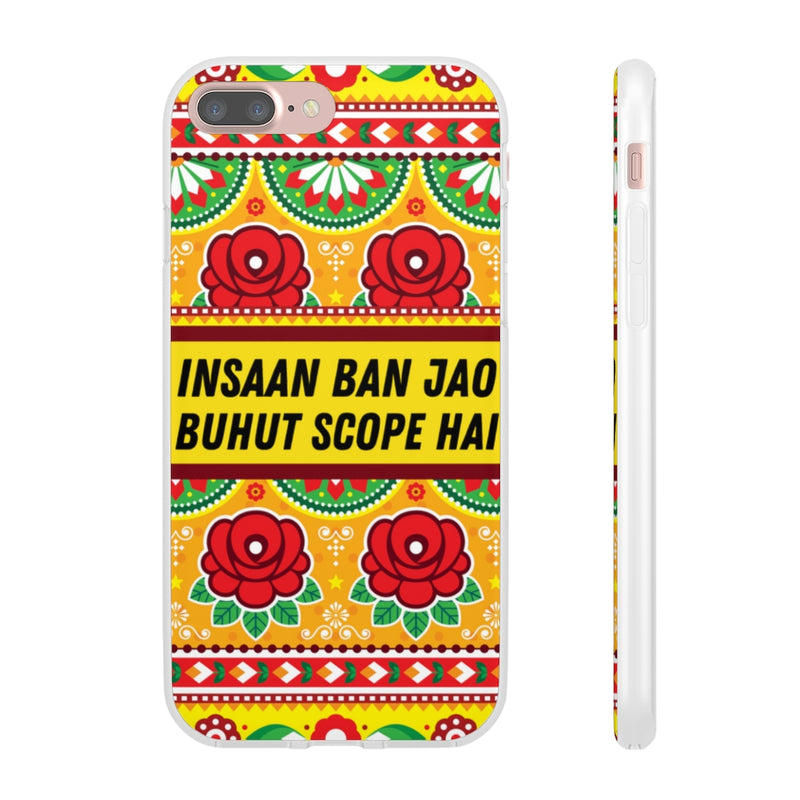 Insaan ban Jao Buhut Scope hai Flexi Cases - iPhone 7 Plus with gift packaging - Phone Case by GTA Desi Store