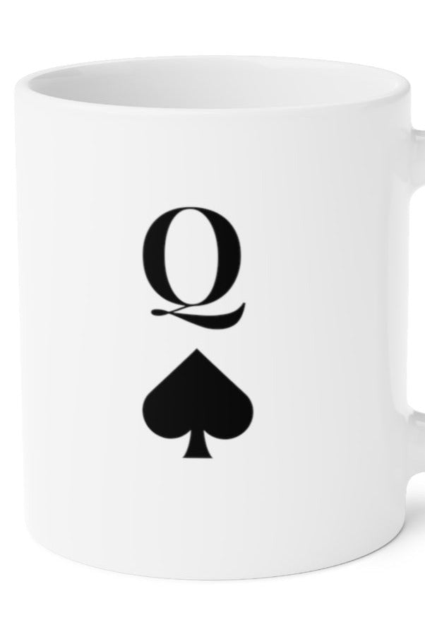 Queen of Spades Ceramic Mugs (11oz\15oz\20oz) - 20oz / White - Mug by GTA Desi Store