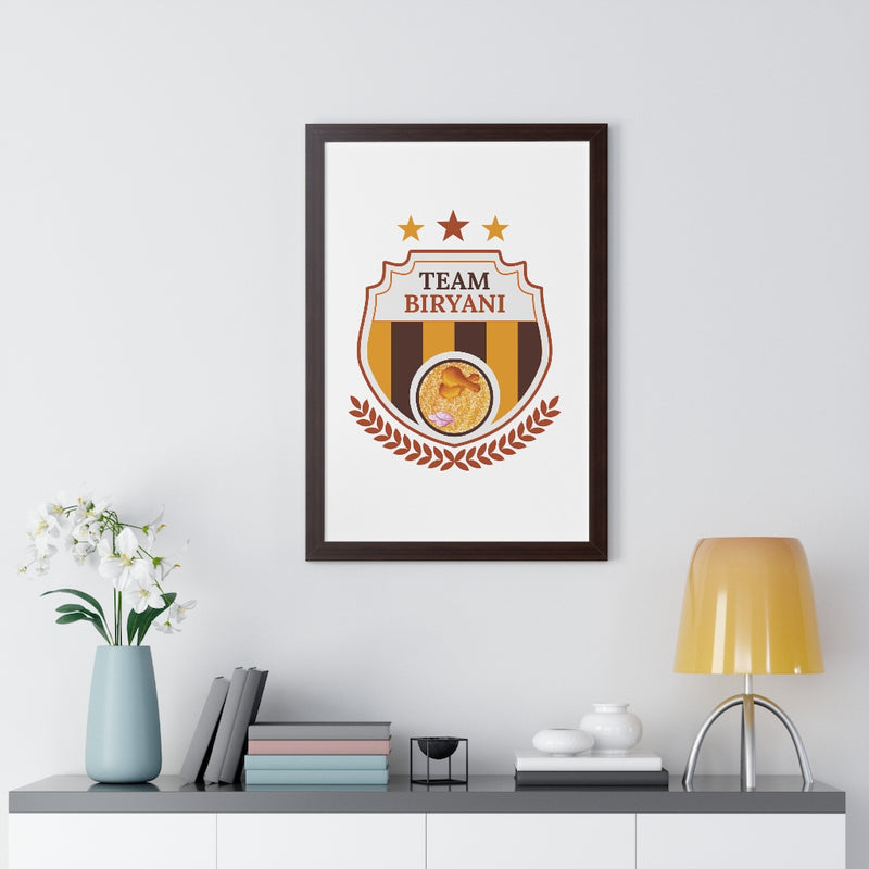 Team Biryani Framed Vertical Poster - Poster by GTA Desi Store