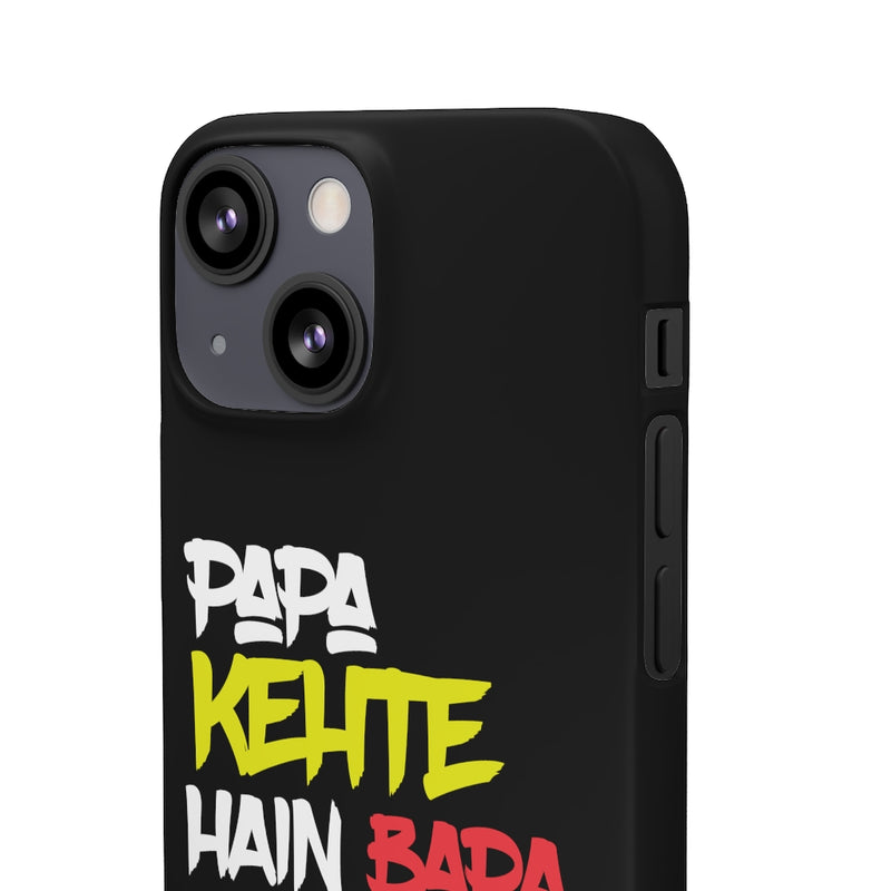 Papa Kehte Hain Bara Naam Karega Snap Cases iPhone or Samsung - iPhone 13 Mini / Matte - Phone Case by GTA Desi Store