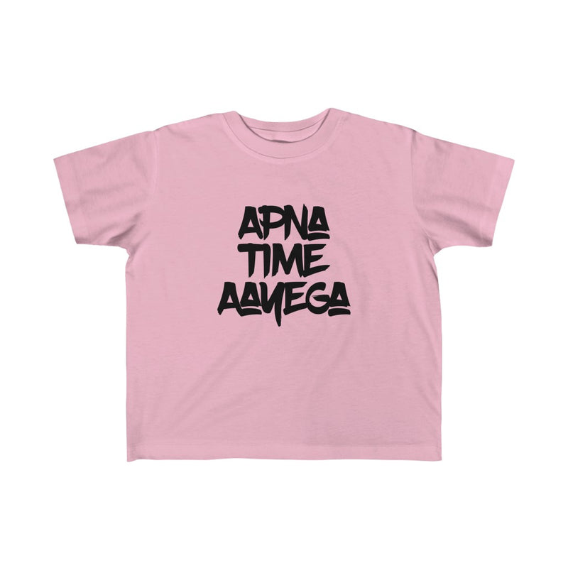 Apna Time Aayega Desi Kid's T-shirt Fine Jersey - Pink / 2T - Kids clothes by GTA Desi Store