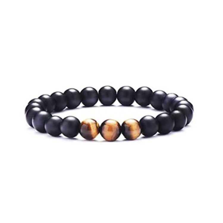 Tiger Eye Stone Volcanic Stone Bracelet Men's Bracelet - 1 STYLE - Accessories by GTA Desi Store