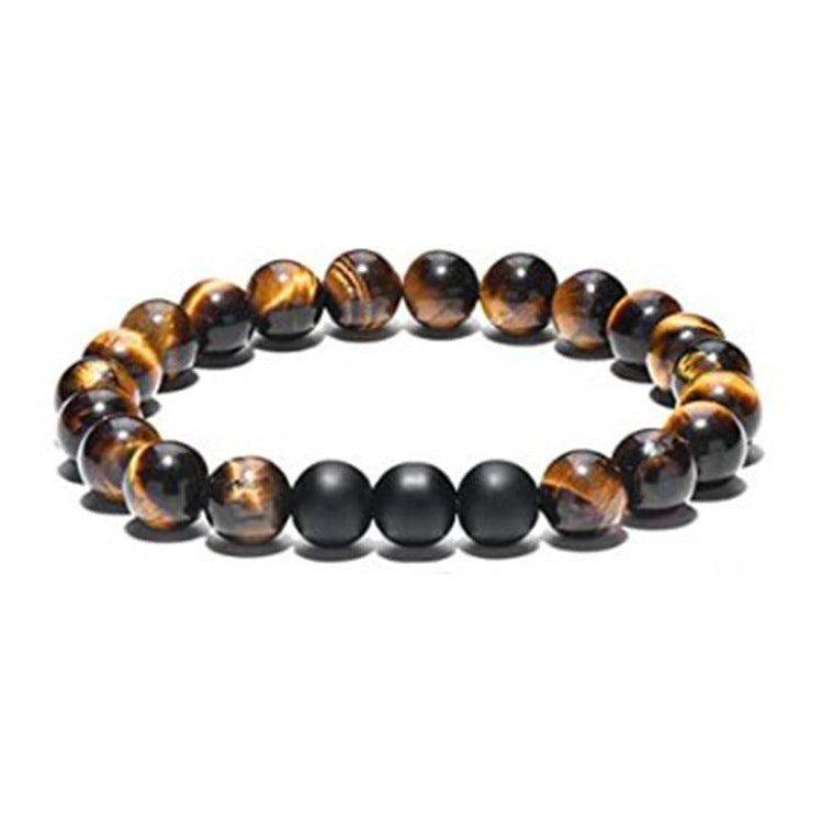 Tiger Eye Stone Volcanic Stone Bracelet Men's Bracelet - Accessories by GTA Desi Store