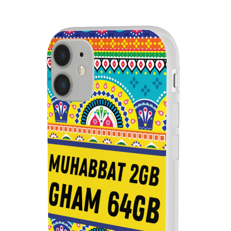 Muhabbat 2GB Gham 64GB Flexi Cases - Phone Case by GTA Desi Store