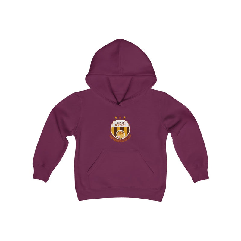 Team Biryani Youth Heavy Blend Hooded Sweatshirt - Maroon / XS - Kids clothes by GTA Desi Store