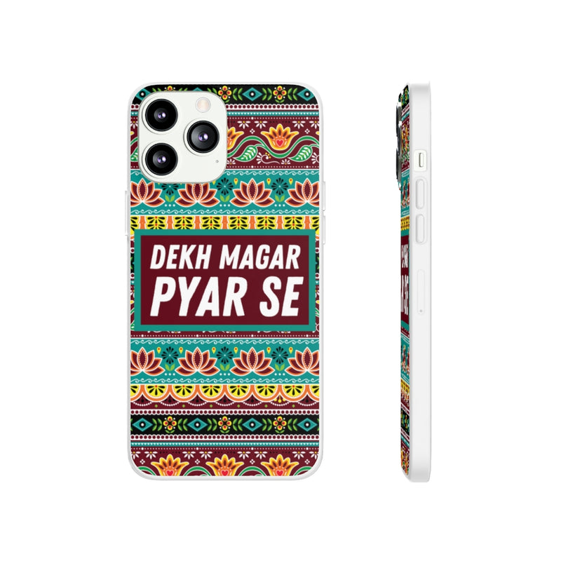 Dekh Magar Pyar Se Flexi Cases - iPhone 13 Pro Max with gift packaging - Phone Case by GTA Desi Store