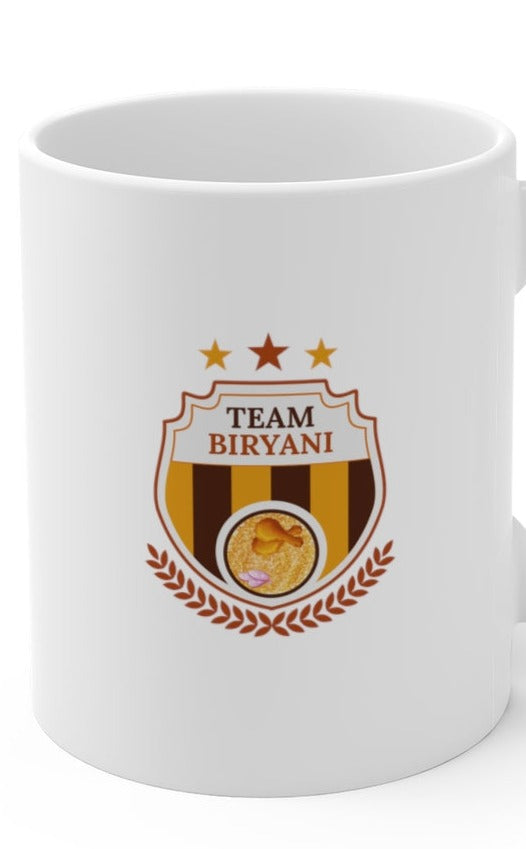 Team Biryani Ceramic Mugs (11oz\15oz\20oz) - 11oz / White - Mug by GTA Desi Store