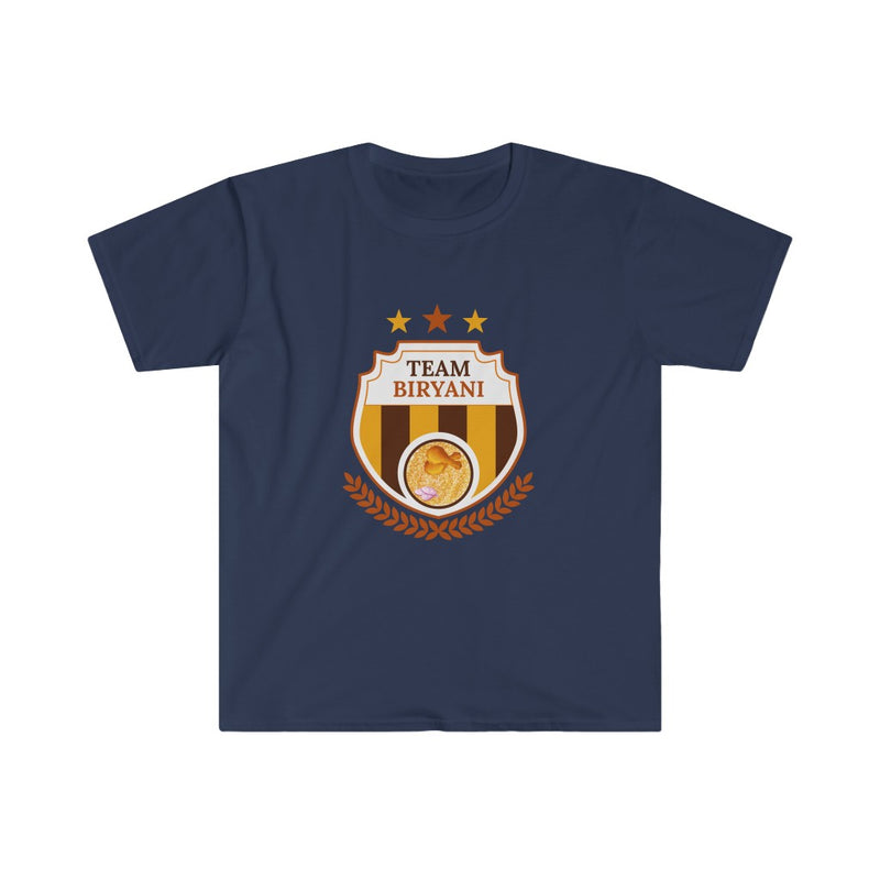 Team Biryani Unisex Softstyle T-Shirt - Navy / S - T-Shirt by GTA Desi Store