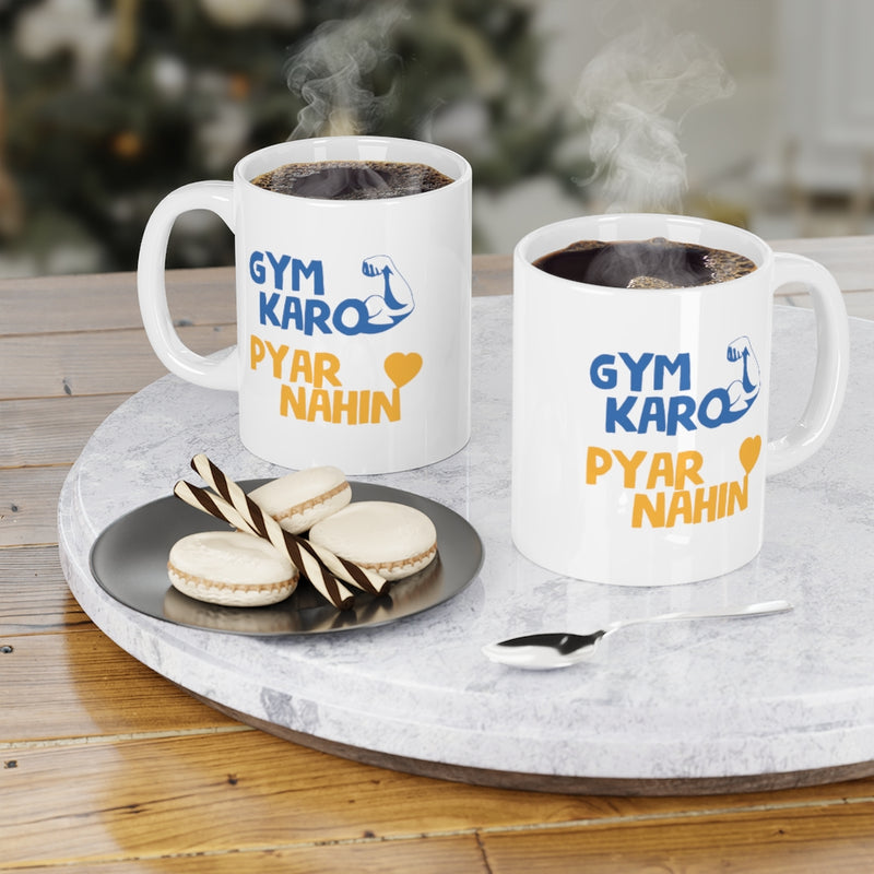 Gym Karo Pyar Nahin Ceramic Mugs (11oz\15oz\20oz) - Mug by GTA Desi Store