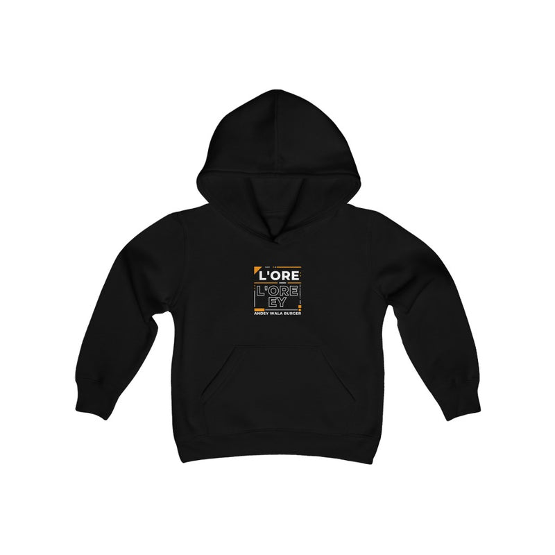 L'ore L'ore Ey Andey Wala Burger Jammeya E Nai Youth Heavy Blend Hooded Sweatshirt - Black / XS - Kids clothes by GTA Desi Store