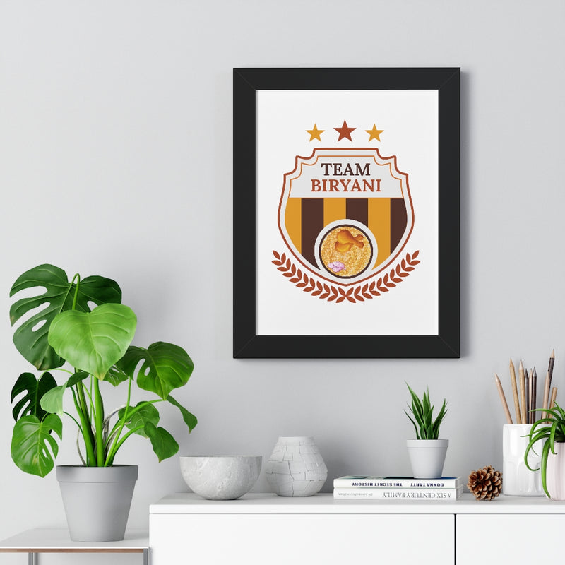 Team Biryani Framed Vertical Poster - Poster by GTA Desi Store