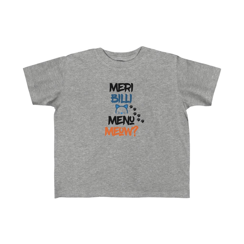 Meri Billi Menu Meow Kid's Fine Jersey Tee - Heather / 2T - Kids clothes by GTA Desi Store