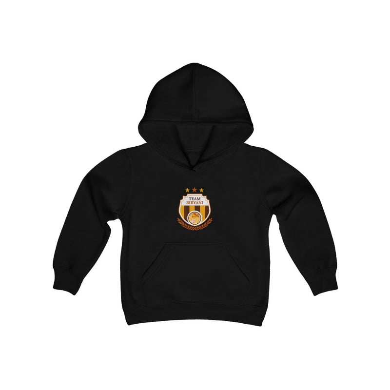 Team Biryani Youth Heavy Blend Hooded Sweatshirt - Black / XS - Kids clothes by GTA Desi Store