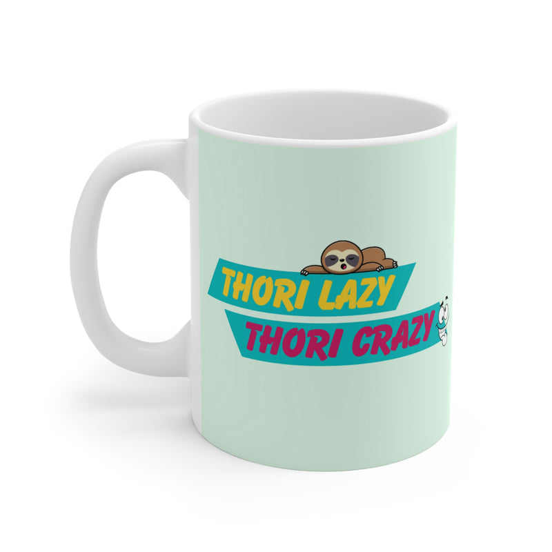 THORI LAZY THORI CRAZY Ceramic Mugs (11oz)