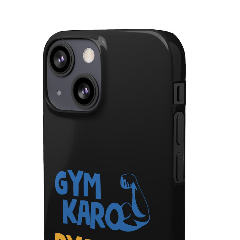 Gym Karo Pyar Nahin Snap Cases iPhone or Samsung - iPhone 13 Mini / Glossy - Phone Case by GTA Desi Store