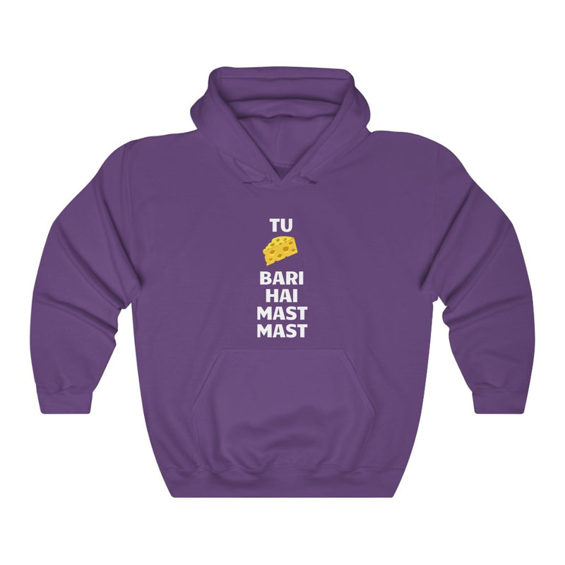 Tu Cheese Bari Hai Mast Mast Unisex Heavy Blend™ Hooded Sweatshirt - Purple / S - Hoodie by GTA Desi Store