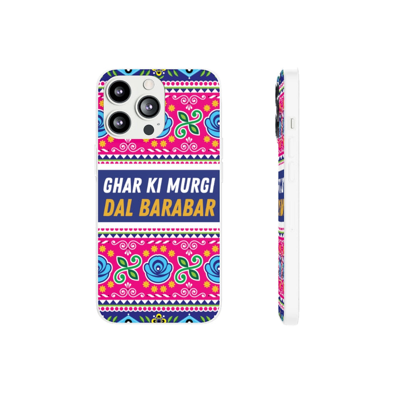 Ghar Ki Murgi Dal Barabar Flexi Cases - iPhone 13 Pro with gift packaging - Phone Case by GTA Desi Store