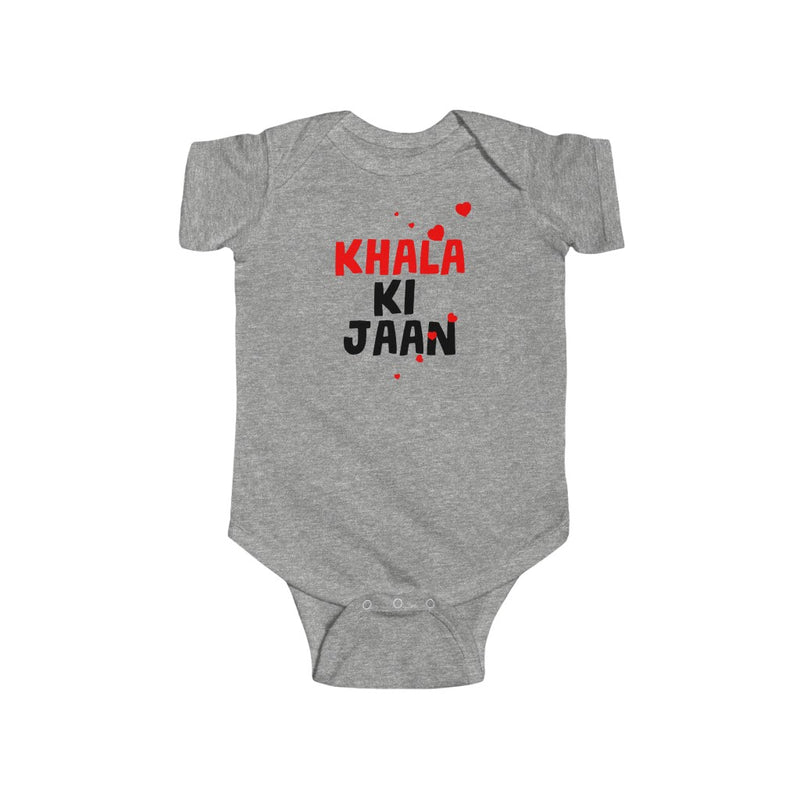 Khala Ki Jaan Infant Short Sleeve Fine Jersey Bodysuit - Heather / NB - Kids clothes by GTA Desi Store