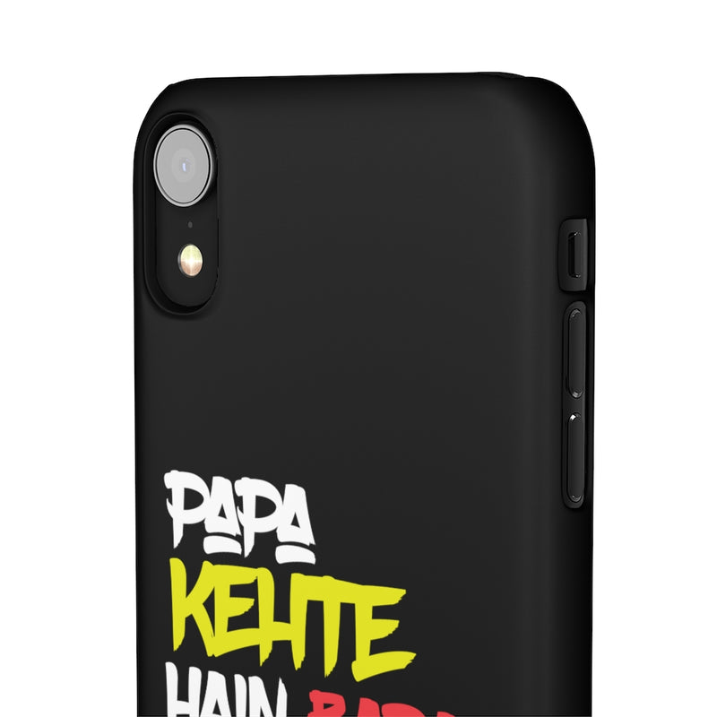 Papa Kehte Hain Bara Naam Karegi Snap Cases iPhone or Samsung - iPhone XR / Matte - Phone Case by GTA Desi Store