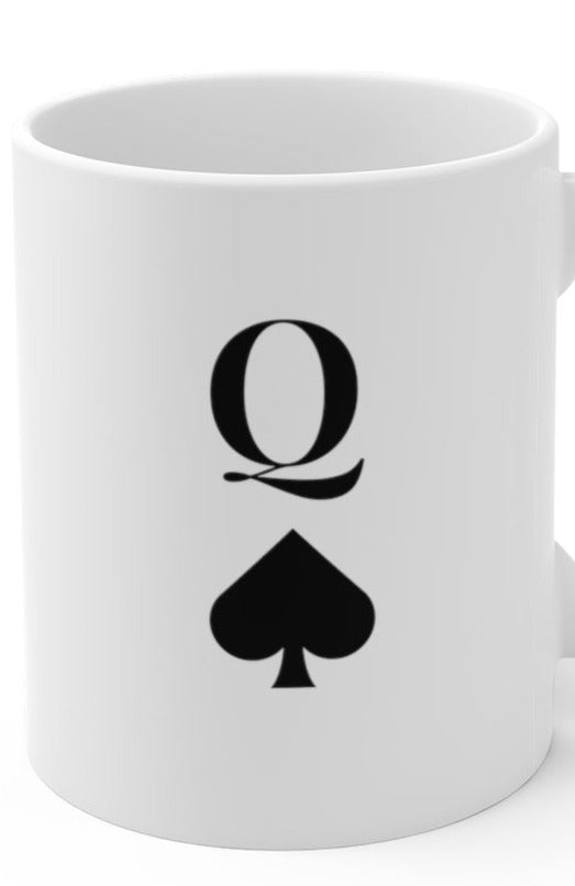 Queen of Spades Ceramic Mugs (11oz\15oz\20oz) - 11oz / White - Mug by GTA Desi Store
