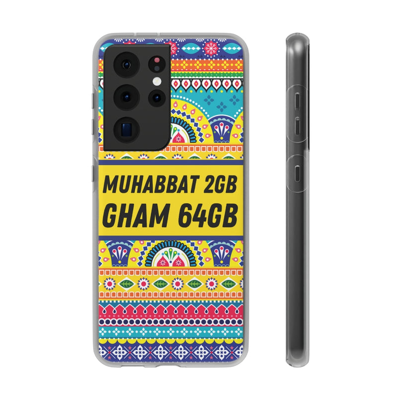 Muhabbat 2GB Gham 64GB Flexi Cases - Samsung Galaxy S21 Ultra with gift packaging - Phone Case by GTA Desi Store