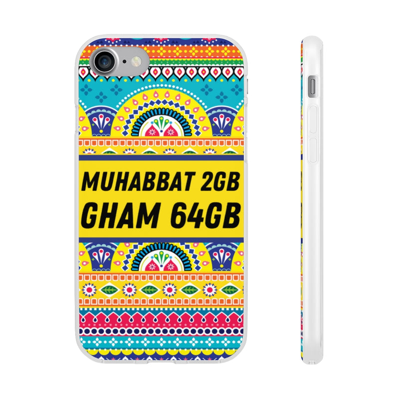 Muhabbat 2GB Gham 64GB Flexi Cases - iPhone 7 with gift packaging - Phone Case by GTA Desi Store