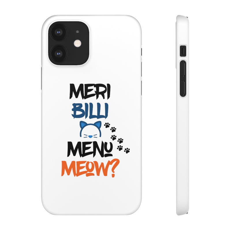 Meri Billi Menu Meow Snap Cases iPhone or Samsung - Phone Case by GTA Desi Store