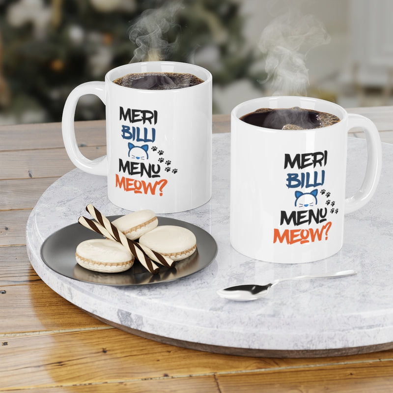 Meri Billi Menu Meow Ceramic Mugs (11oz\15oz\20oz) - Mug by GTA Desi Store