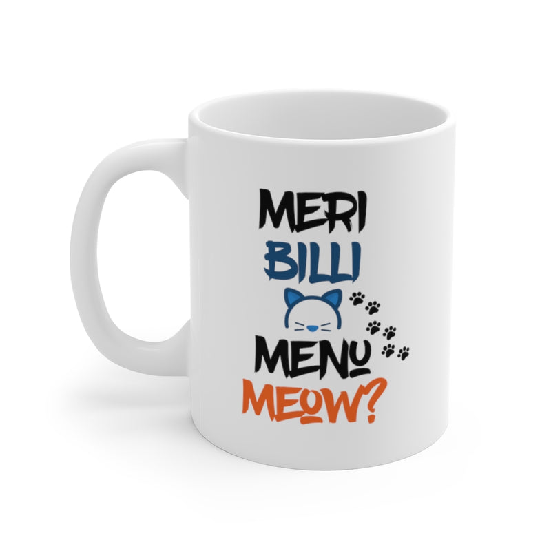 Meri Billi Menu Meow Ceramic Mugs (11oz\15oz\20oz) - Mug by GTA Desi Store