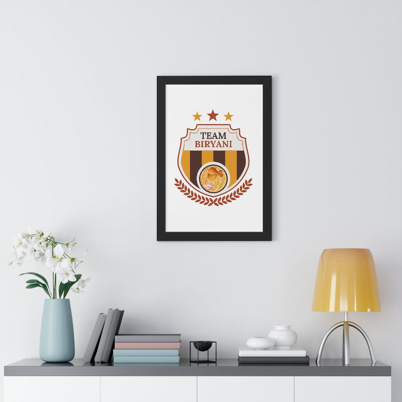 Team Biryani Framed Vertical Poster - Poster by GTA Desi Store