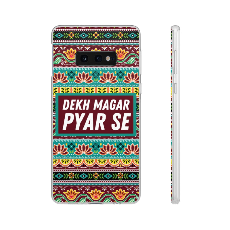 Dekh Magar Pyar Se Flexi Cases - Samsung Galaxy S10E with gift packaging - Phone Case by GTA Desi Store