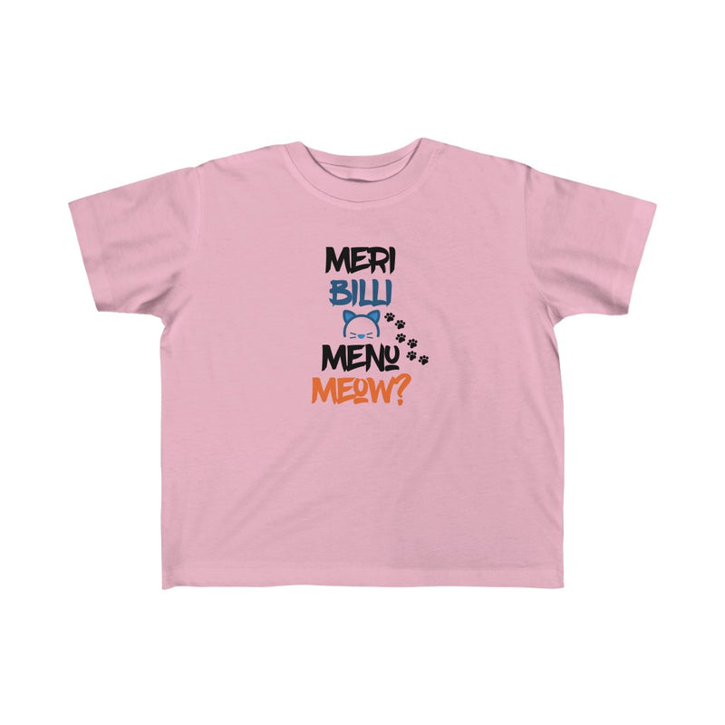 Meri Billi Menu Meow Kid's Fine Jersey Tee - Pink / 2T - Kids clothes by GTA Desi Store