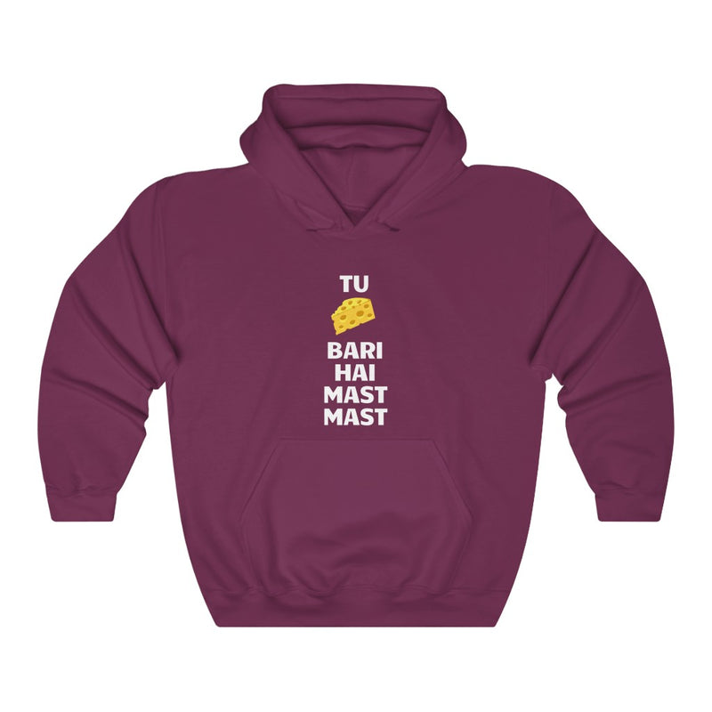 Tu Cheese Bari Hai Mast Mast Unisex Heavy Blend™ Hooded Sweatshirt - Maroon / S - Hoodie by GTA Desi Store