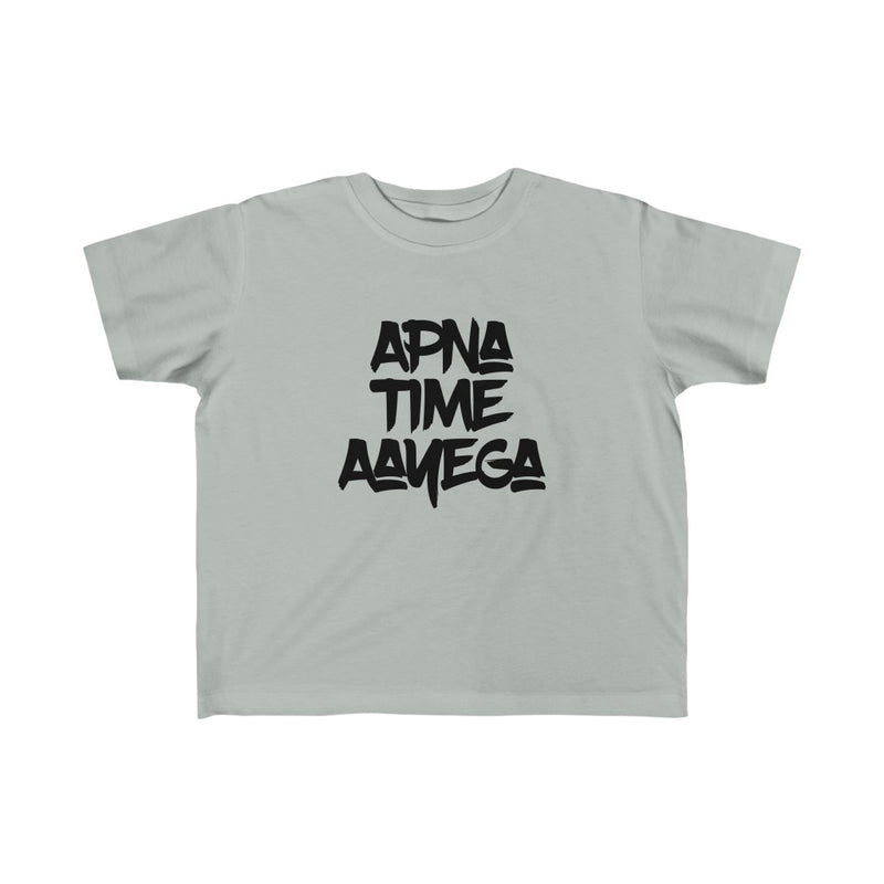 Apna Time Aayega Desi Kid's T-shirt Fine Jersey - Silver / 2T - Kids clothes by GTA Desi Store