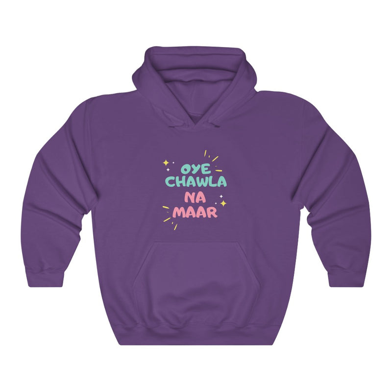 Oye Chawla Na Maar Unisex Heavy Blend™ Hooded Sweatshirt - Purple / S - Hoodie by GTA Desi Store