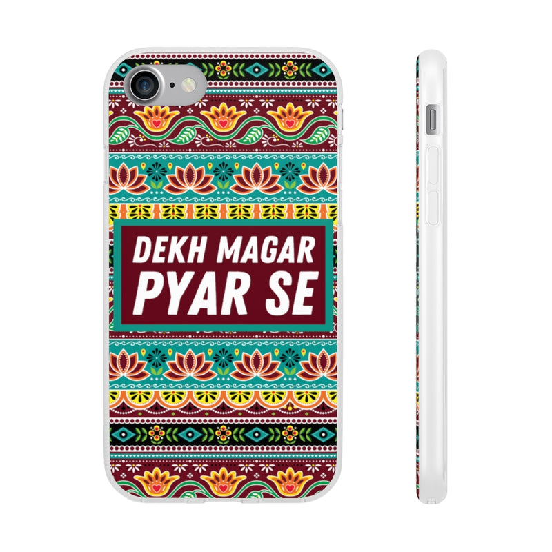 Dekh Magar Pyar Se Flexi Cases - iPhone 7 with gift packaging - Phone Case by GTA Desi Store